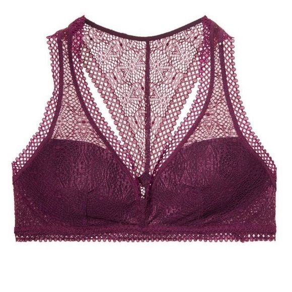 VS Women’s Burgundy Floral Bralette - XS - Picture 2 of 8
